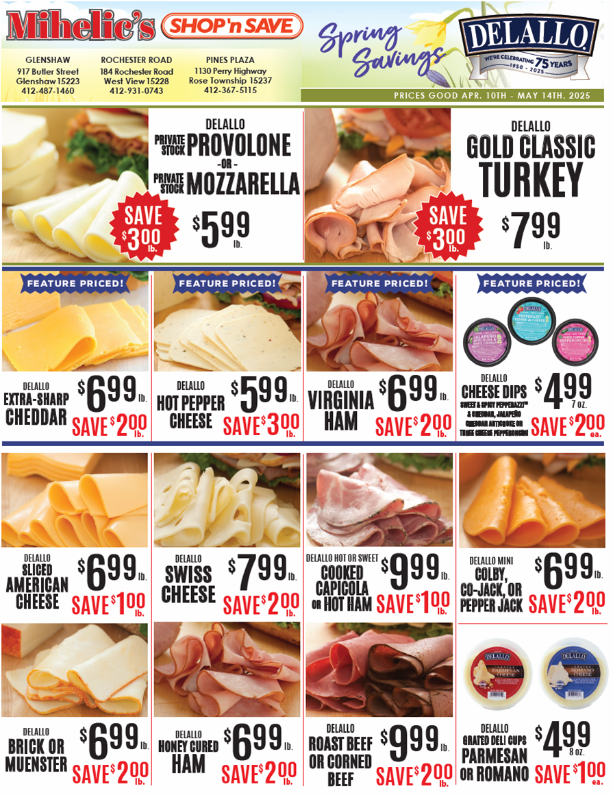 New Delallo Ad for April